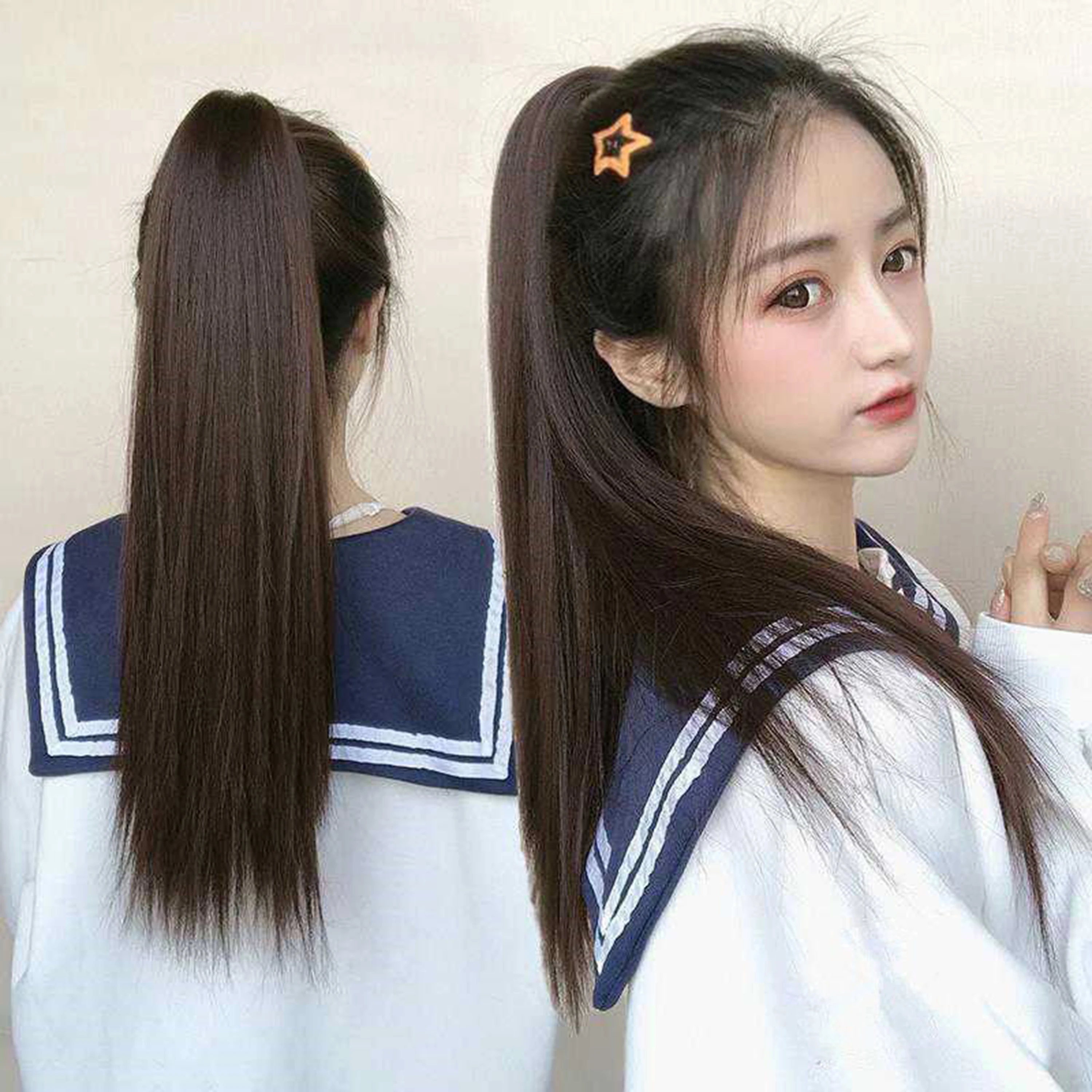 Synthetic Long Straight Ribbon Wrap Pontail Extension for Women Natural Fake Pigtail Hairpiece Clip In Hairtail Extension
Synthetic Long Straight Ribbon Wrap Pontail Extension for Women Natural Fake Pigtail Hairpiece Clip In Hairtail Extension