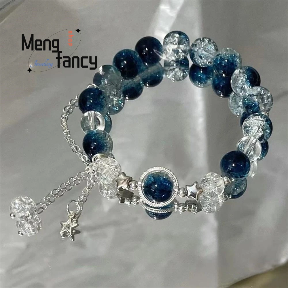 Natural Black Obsidian Black Hair Crystal Milky Way Bracelet Exquisite High-grade Fashion Jewelry Sexy Young Girls Holiday Gifts
Natural Black Obsidian Black Hair Crystal Milky Way Bracelet Exquisite High-grade Fashion Jewelry Sexy Young Girls Holiday Gifts