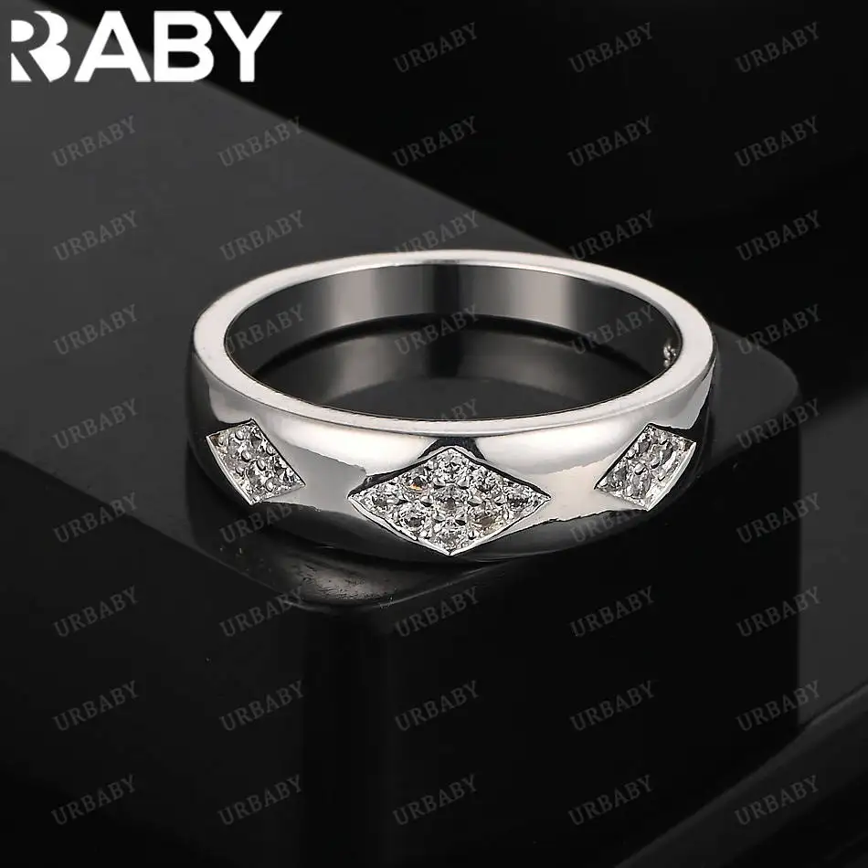 URBABY 925 Sterling Silver Zirconia Rhombus Wedding Ring For Women Grace Jewelry Trend Fashionable Birthday Party Gifts
URBABY 925 Sterling Silver Zirconia Rhombus Wedding Ring For Women Grace Jewelry Trend Fashionable Birthday Party Gifts