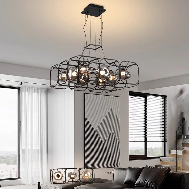 Creative Art Design Chandelier Nordic Post-modern Iron Glass Light Living Room Industrial Style Simple Square Hotel Ballroom Lam
Creative Art Design Chandelier Nordic Post-modern Iron Glass Light Living Room Industrial Style Simple Square Hotel Ballroom Lam
