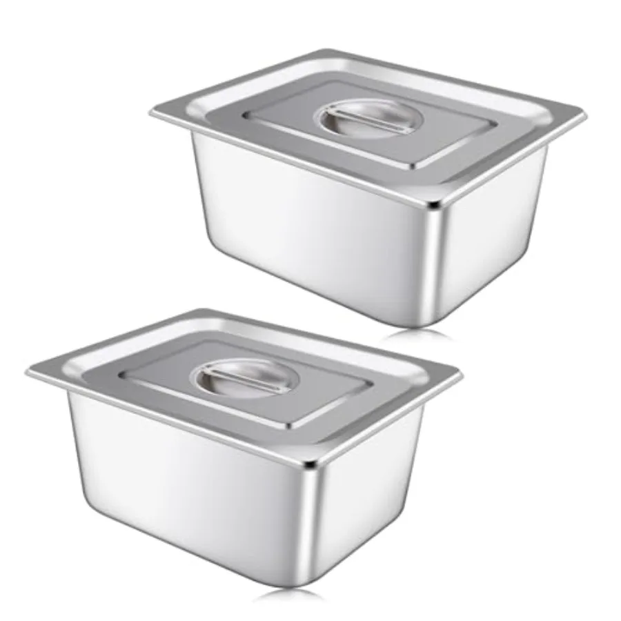 2 Pack Hotel Pan With Lids, Steam Table Pans, Commercial Staless Steel Pan, Restaurant Steam Table Pans
2 Pack Hotel Pan With Lids, Steam Table Pans, Commercial Staless Steel Pan, Restaurant Steam Table Pans