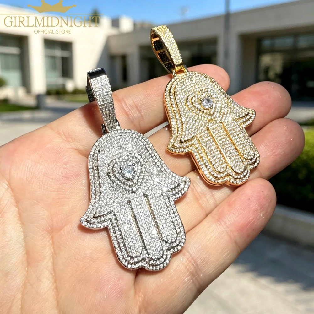 2026 New Famita Hamsa Hand CZ Pendant Full Iced Out Bling Cubic Zirconia Necklace Luxury Hip hop Jewelry For Men Boy Gift
2026 New Famita Hamsa Hand CZ Pendant Full Iced Out Bling Cubic Zirconia Necklace Luxury Hip hop Jewelry For Men Boy Gift