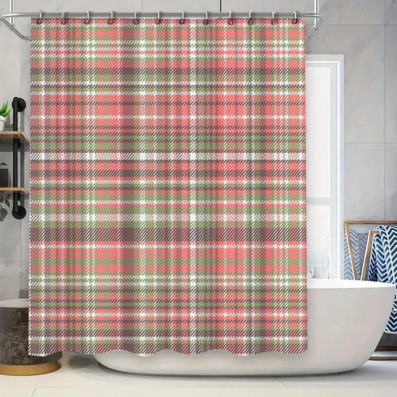 Vintage Plaid Shower Curtain Pink Green White Striped Fabric Waterproof Bathroom Decor
Vintage Plaid Shower Curtain Pink Green White Striped Fabric Waterproof Bathroom Decor