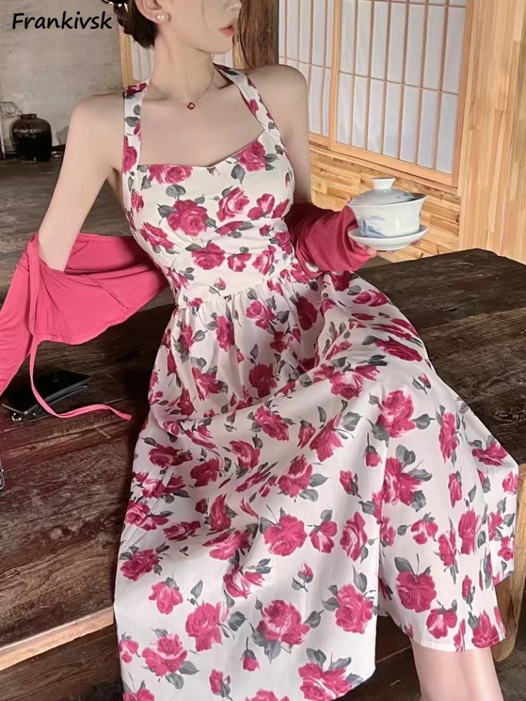 Printing Dresses Sets Women Halter Hotsweet Sexy Tender Spring Holiday Versatile Stylish Maxi Sweet Daily All-match Aesthetic
Printing Dresses Sets Women Halter Hotsweet Sexy Tender Spring Holiday Versatile Stylish Maxi Sweet Daily All-match Aesthetic