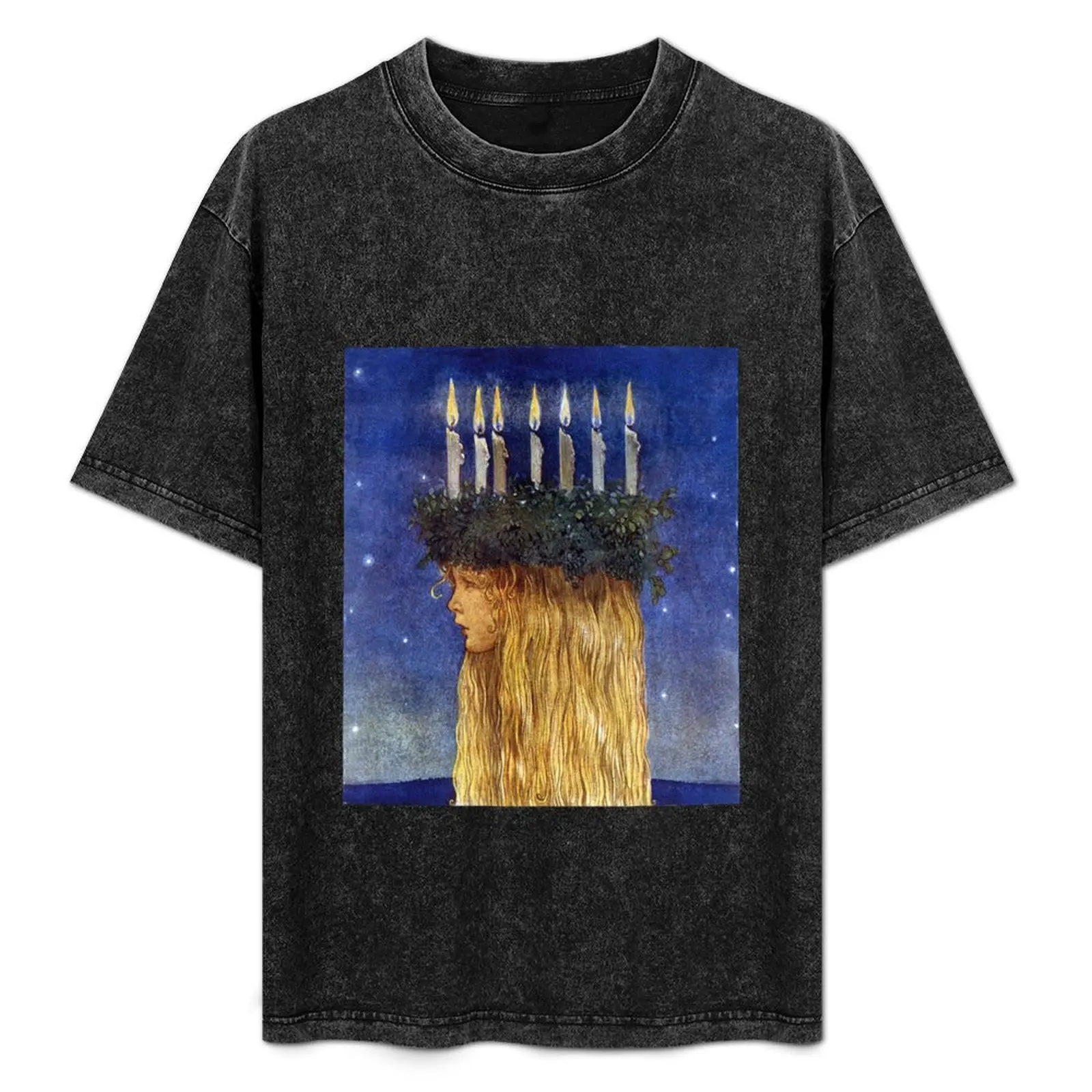 St. Lucia - John Bauer, advent T-Shirt Casual Fashion Short Sleeve Cotton T-Shirt
St. Lucia - John Bauer, advent T-Shirt Casual Fashion Short Sleeve Cotton T-Shirt