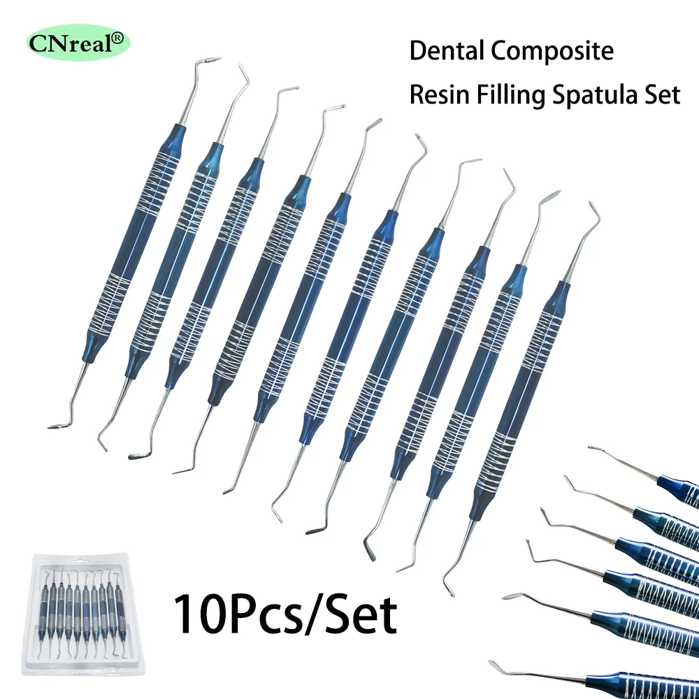 10 Pcs/Set Dental Composite Resin Filling Spatula Set Autoclavable Reusable Stainless Steel Dentistry Materials Tool Dentist
10 Pcs/Set Dental Composite Resin Filling Spatula Set Autoclavable Reusable Stainless Steel Dentistry Materials Tool Dentist