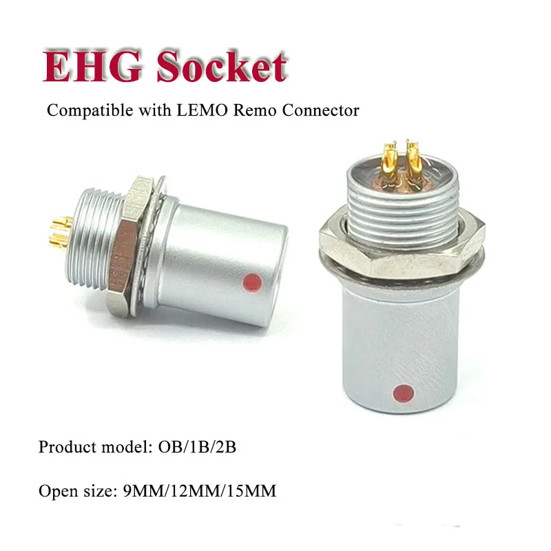 EHG Socket Compatible with LEMO Remo Connector Metal Internal Fixed Protruding Socket EHG 0B 1B 2B Aviation Plug Connector
EHG Socket Compatible with LEMO Remo Connector Metal Internal Fixed Protruding Socket EHG 0B 1B 2B Aviation Plug Connector