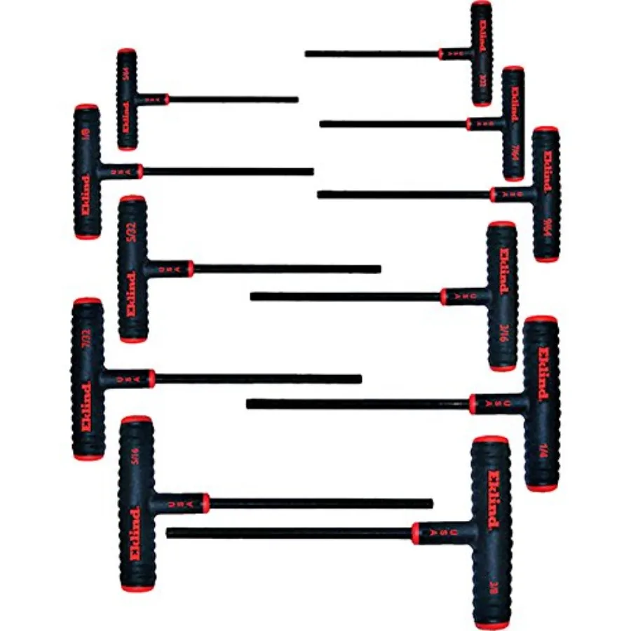 60611 Power-T Handle Hex Key allen wrench - 11pc set SAE Inch Sizes 5/64-3/8 6in series
60611 Power-T Handle Hex Key allen wrench - 11pc set SAE Inch Sizes 5/64-3/8 6in series