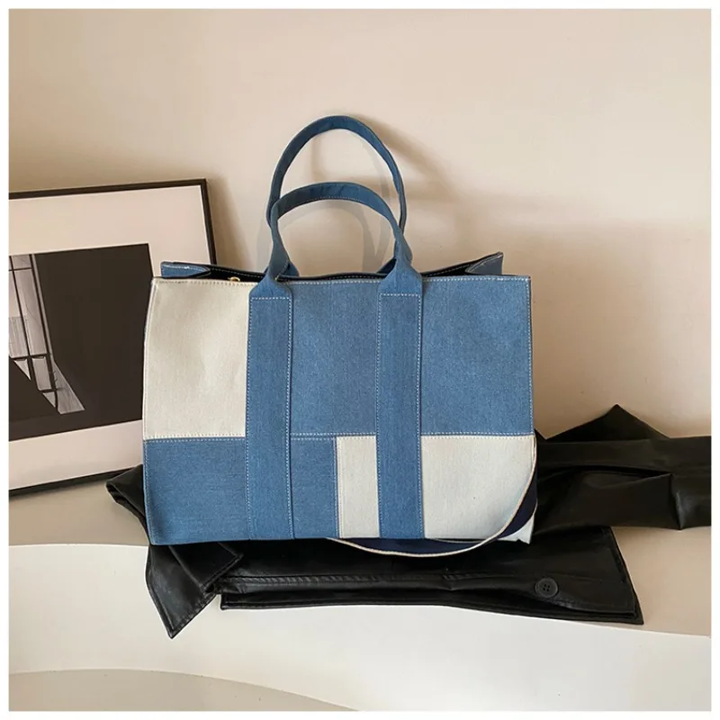 Large Capacity Denim Patchwork Shoulder and Crossbody Bags Color Matching Casual Commuting Handbags for Women 2024 Fashion Tote
Large Capacity Denim Patchwork Shoulder and Crossbody Bags Color Matching Casual Commuting Handbags for Women 2024 Fashion Tote