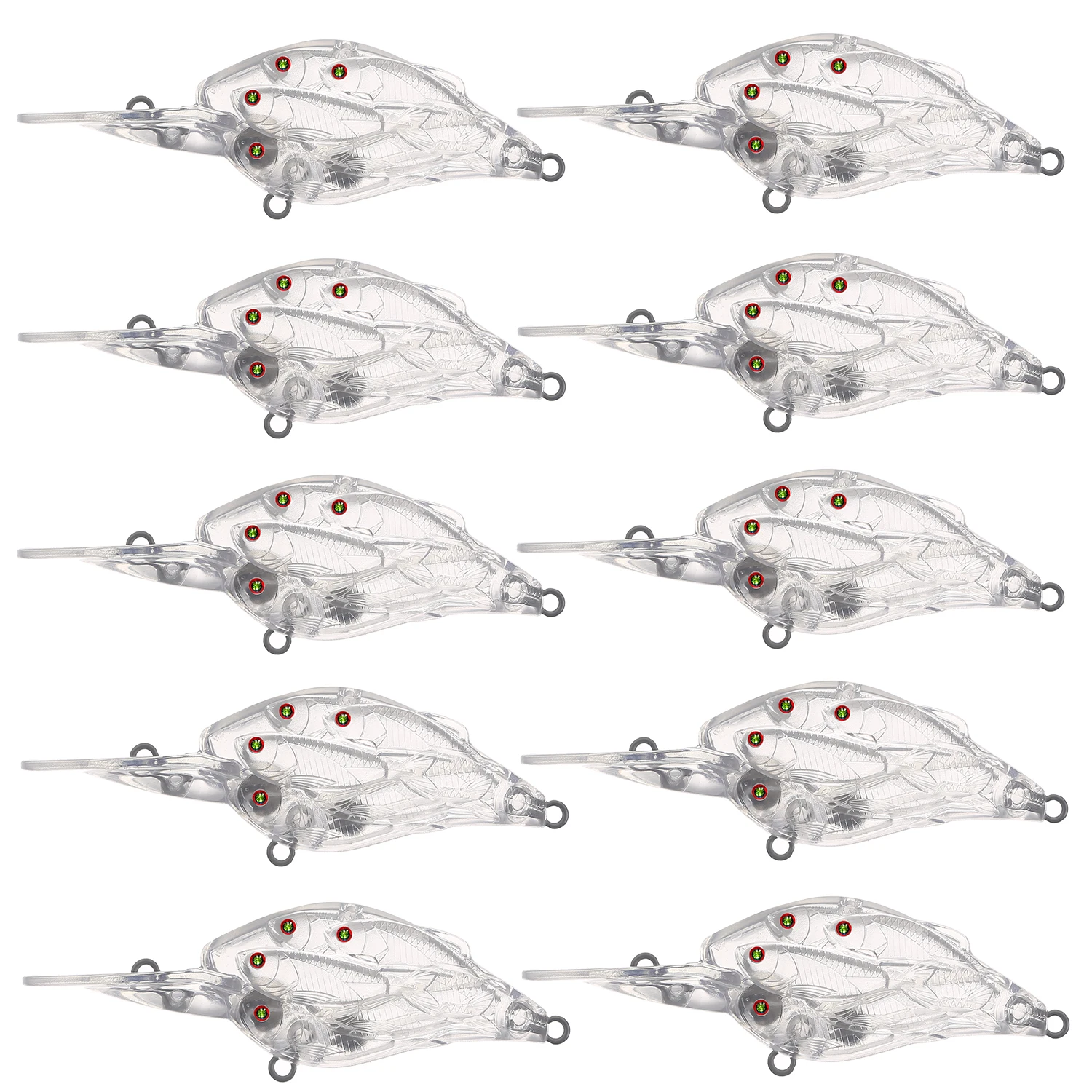 20pcs/Set Group Fishes Swimbait Unpainted Lures Fishing DIY Blank Clear Hard Plastic Baits Embryo 6.5-8.5cm 5-10.5g Crankbiat
20pcs/Set Group Fishes Swimbait Unpainted Lures Fishing DIY Blank Clear Hard Plastic Baits Embryo 6.5-8.5cm 5-10.5g Crankbiat