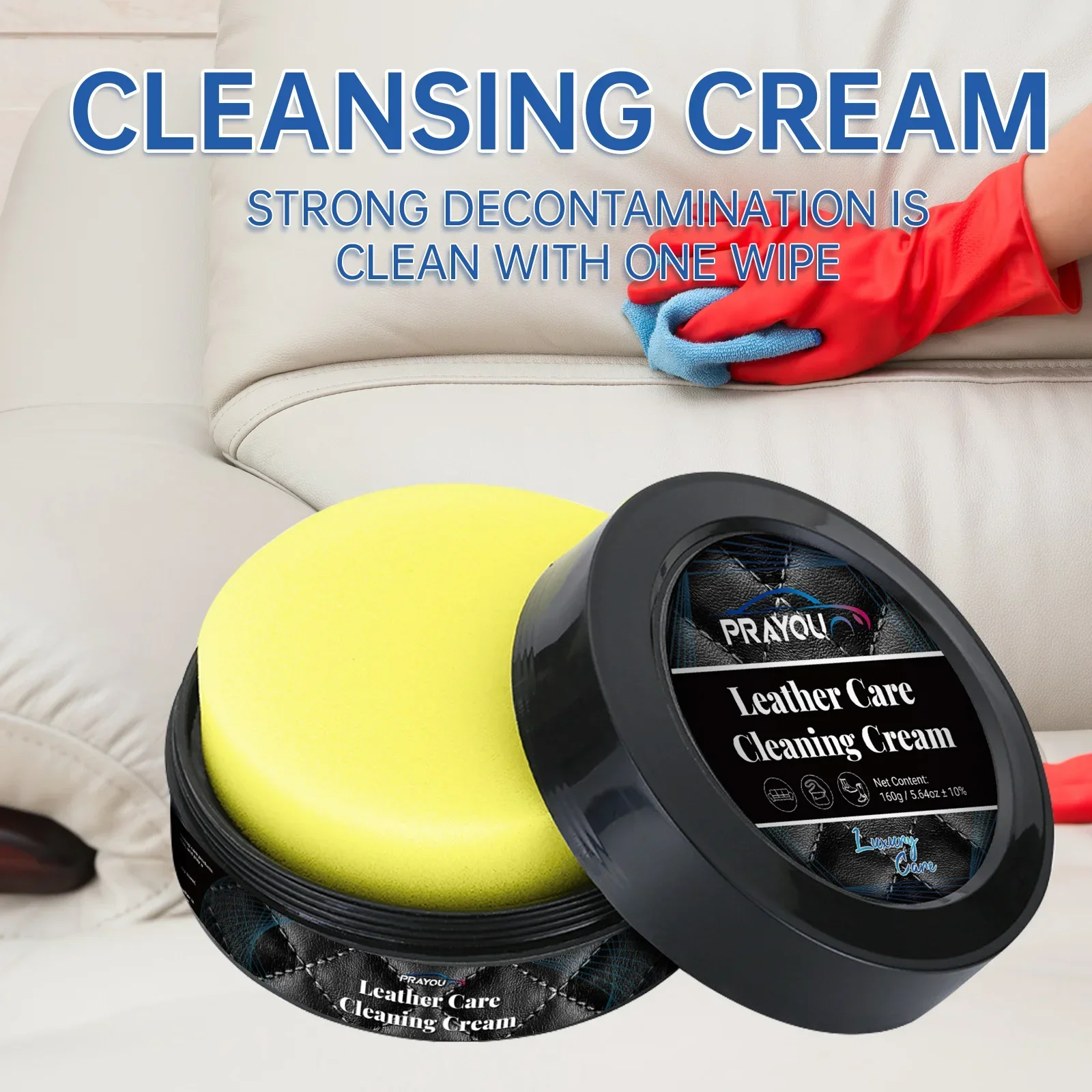 160g Leather Cleaning Cream Multifunctional Cleaning Paste for Sofa, Bags, Shoes & Jackets Removal Refurbishment & Care
160g Leather Cleaning Cream Multifunctional Cleaning Paste for Sofa, Bags, Shoes & Jackets Removal Refurbishment & Care