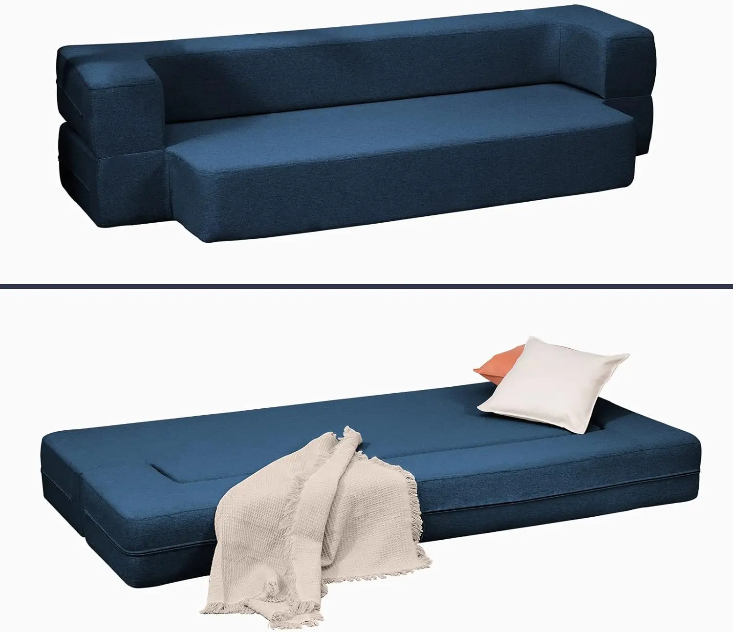 Queen Folding Convertible Sleeper Comfy Floor Couch Futon Memory Foam Mattr Linen Fabric Small Couch Blue
Queen Folding Convertible Sleeper Comfy Floor Couch Futon Memory Foam Mattr Linen Fabric Small Couch Blue