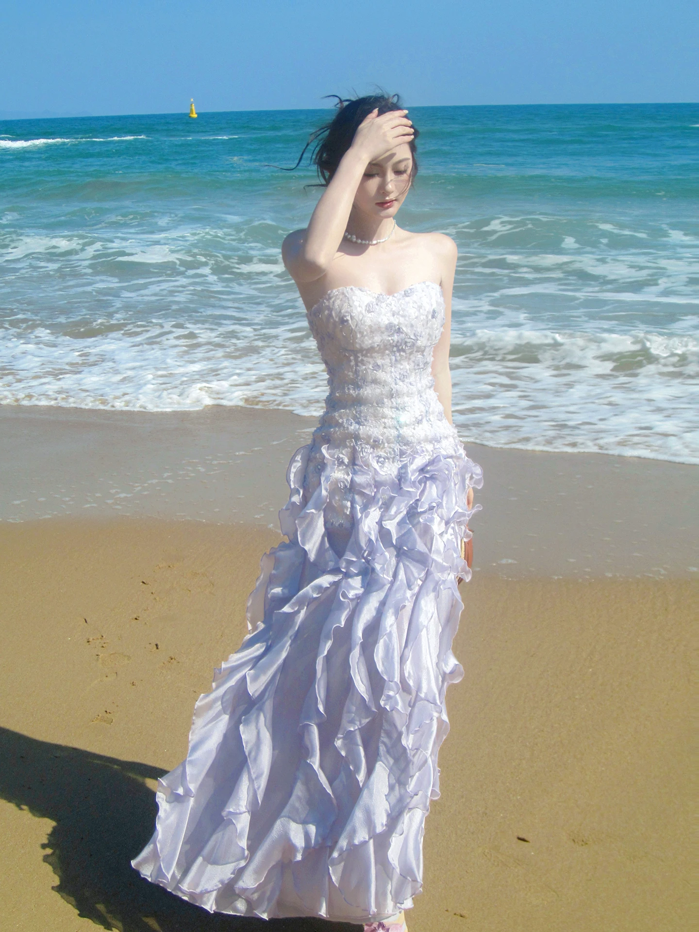 Good Job Purple Wood Fraance Heavy Embroidery Lace Dr Strapl Gown French Sle Bell Sve Waist Cinch Zipper Closure
Good Job Purple Wood Fraance Heavy Embroidery Lace Dr Strapl Gown French Sle Bell Sve Waist Cinch Zipper Closure