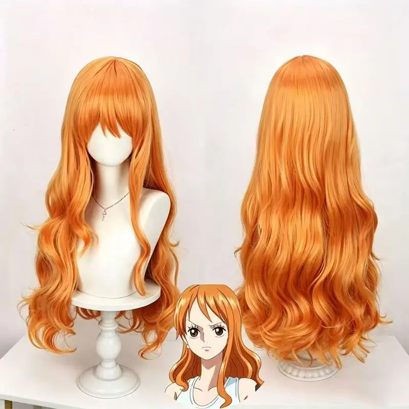 Nami Cosplay Wig 80 cm Long Orange Curly Hair Heat Resistant Synthetic Wig For Halloween Party Comic Con Role Play Daily Wear
Nami Cosplay Wig 80 cm Long Orange Curly Hair Heat Resistant Synthetic Wig For Halloween Party Comic Con Role Play Daily Wear