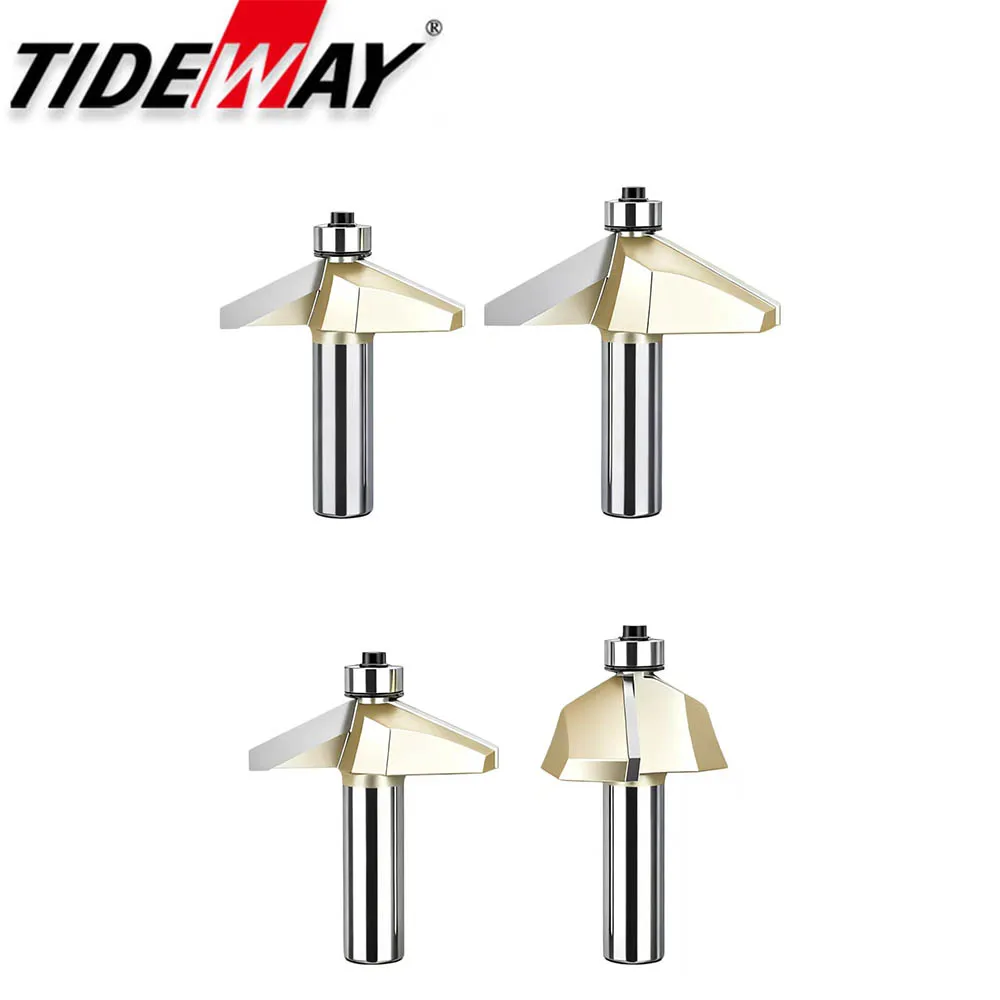 Tideway Chamfer Router Bit With Bearing 1 2 Shank Horse Nose Bevel Cutter Carbide Inserts Groove Flush Trimming Wood CNC Tool
Tideway Chamfer Router Bit With Bearing 1 2 Shank Horse Nose Bevel Cutter Carbide Inserts Groove Flush Trimming Wood CNC Tool