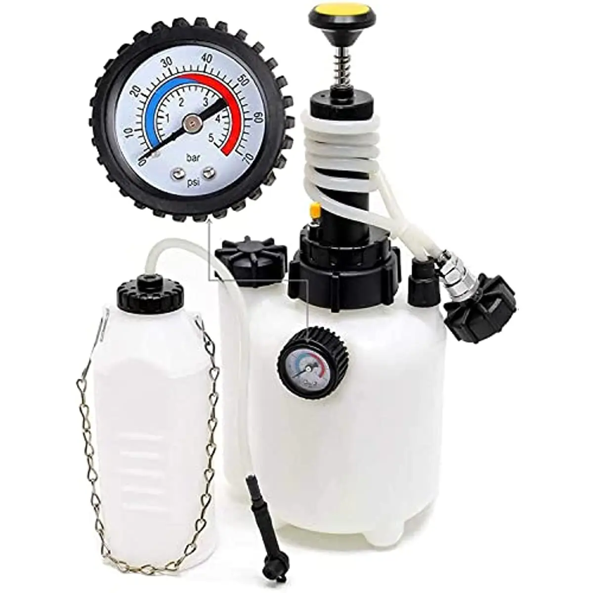 3L Brake Bleeder Manual Replacement Tool Double-scale Dial Vacuum Pressure Pump Oil Filling System Car Fluid Transmission Tool
3L Brake Bleeder Manual Replacement Tool Double-scale Dial Vacuum Pressure Pump Oil Filling System Car Fluid Transmission Tool