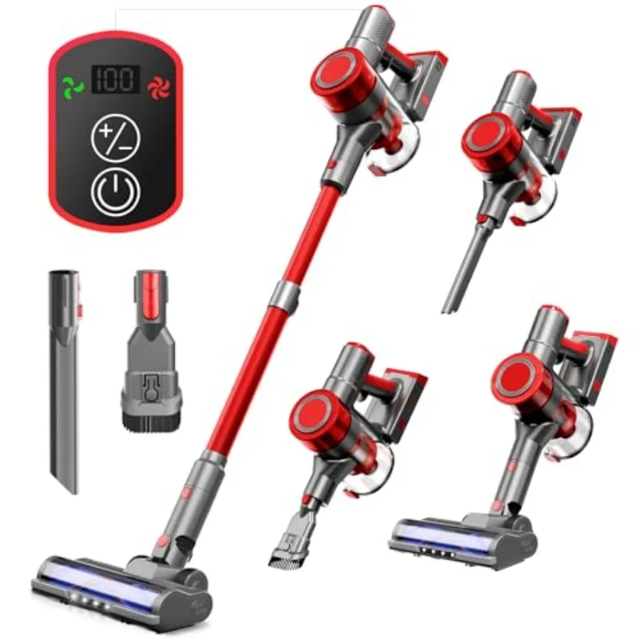 Cordless Vacuum Cleaner, Lightweight Stick Vacuum Cleaner for Home, 6 in 1, Anti-Tangle Vacuum with Powerful Suction, 180° Bend
Cordless Vacuum Cleaner, Lightweight Stick Vacuum Cleaner for Home, 6 in 1, Anti-Tangle Vacuum with Powerful Suction, 180° Bend