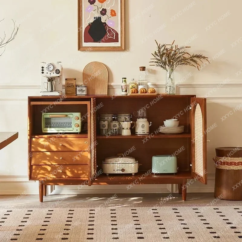 Solid Wood Sideboard Silent Style Restaurant Rattan Locker Home Entrance Cabinet
Solid Wood Sideboard Silent Style Restaurant Rattan Locker Home Entrance Cabinet