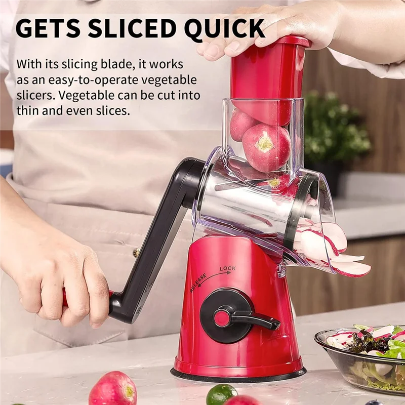 A02M-For Vegetable Mandoline Slicer Shredder Rotary Cheese Grater With Handle, Cheese Shredder Grater Rotary
A02M-For Vegetable Mandoline Slicer Shredder Rotary Cheese Grater With Handle, Cheese Shredder Grater Rotary