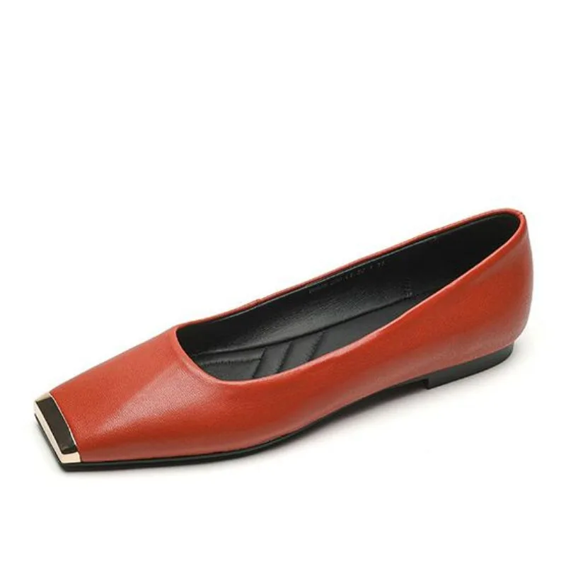 High quality Women Flat Shoes 2025 Square Toe Genuine Leather Ballet Female Shoes Large Size Non-slip Work Dress Shoes For Women
High quality Women Flat Shoes 2025 Square Toe Genuine Leather Ballet Female Shoes Large Size Non-slip Work Dress Shoes For Women