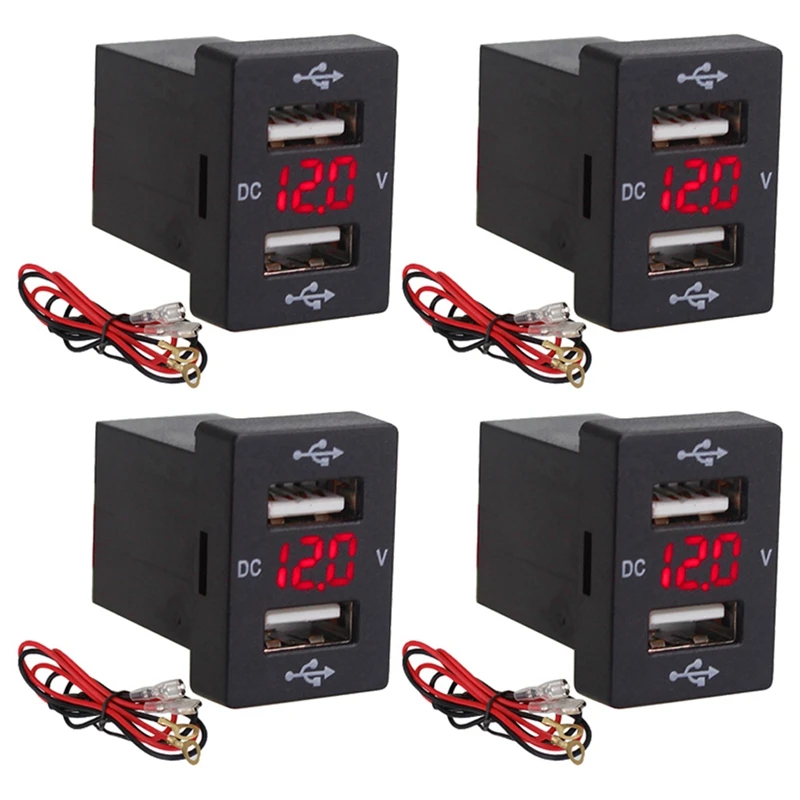 4X 12V Car Charger With Fuse For Toyota 5V 4.2A Car Charging Socket Charger For Phone LED Display Meter Voltmeter (Red)
4X 12V Car Charger With Fuse For Toyota 5V 4.2A Car Charging Socket Charger For Phone LED Display Meter Voltmeter (Red)