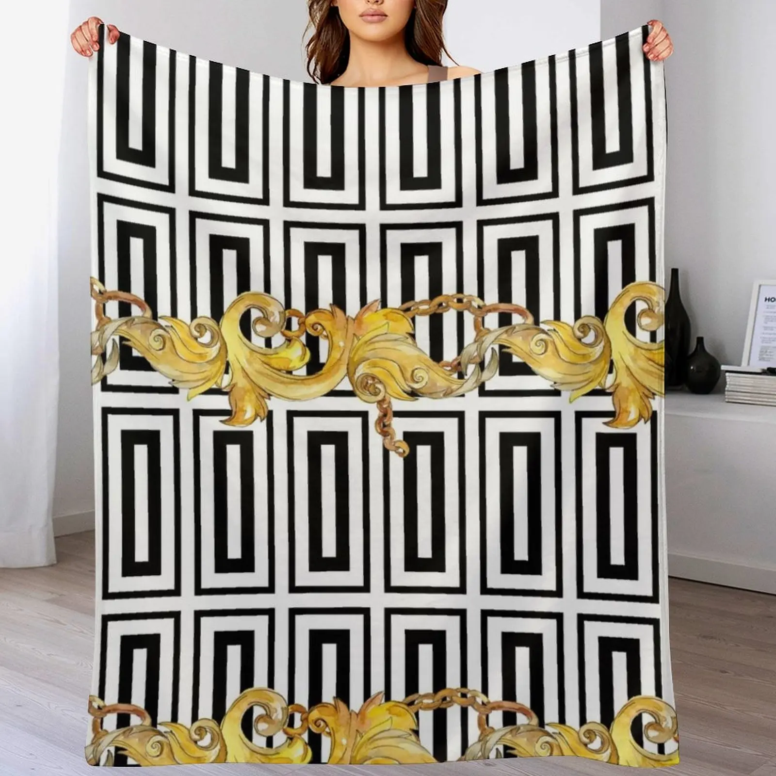 Watercolor golden luxurious chains ornamental design Throw Blanket Beach Decorative Throw Soft Plaid Blankets
Watercolor golden luxurious chains ornamental design Throw Blanket Beach Decorative Throw Soft Plaid Blankets