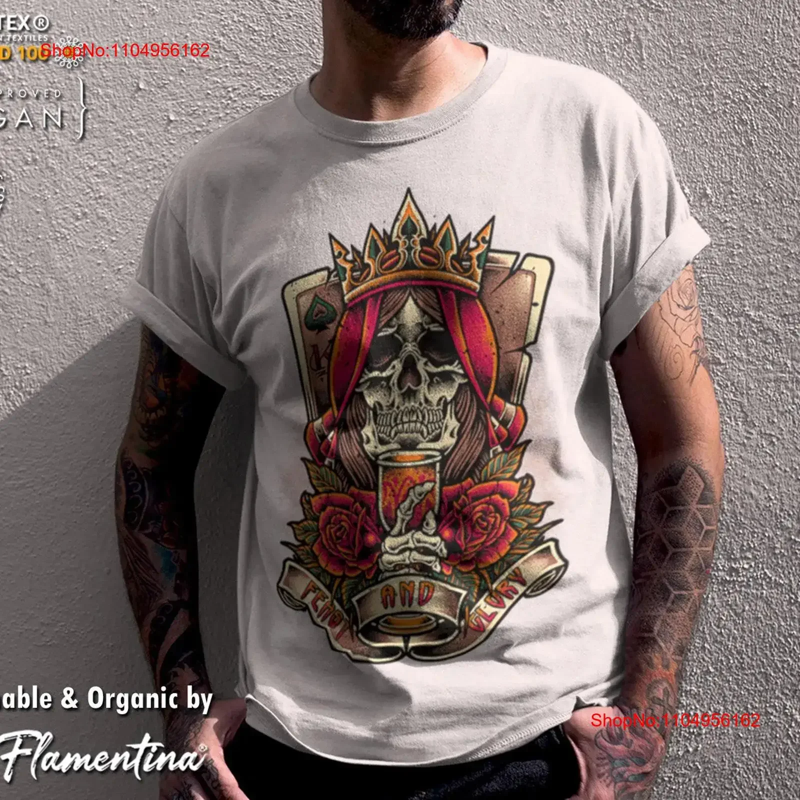 Skull King Organic Cotton T Shirt Horror Card Queen Ace Tarot Deck Occult Mystic Crown D084 Kids Sizes vintage Washed Unisex
Skull King Organic Cotton T Shirt Horror Card Queen Ace Tarot Deck Occult Mystic Crown D084 Kids Sizes vintage Washed Unisex