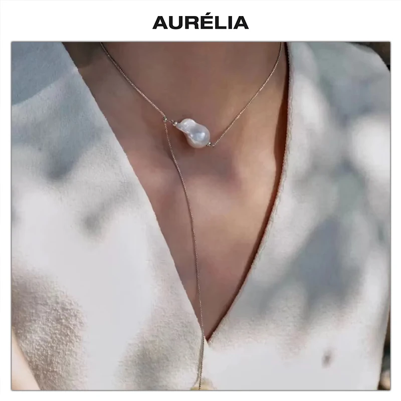 Fashion Top Quality 925 Silver Natural Baroque Pearl Long Necklace Sweater Chain Women Europe America Jewelry Trend
Fashion Top Quality 925 Silver Natural Baroque Pearl Long Necklace Sweater Chain Women Europe America Jewelry Trend