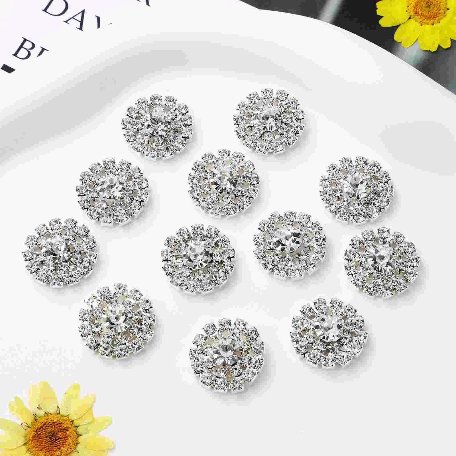 12 Pcs 19mm Silver Circular Rhinestone Buttons Sew on Clothing Embellishments Bulk Craft Project Accessories Buckle
12 Pcs 19mm Silver Circular Rhinestone Buttons Sew on Clothing Embellishments Bulk Craft Project Accessories Buckle