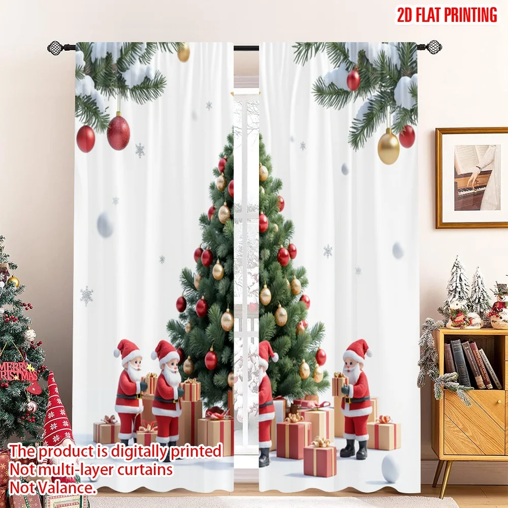 2pcs 2D flat printing Merry Christmas Popular Window Curtains Santa Christmas Tree Presents 100% Polyester Without Electricity
2pcs 2D flat printing Merry Christmas Popular Window Curtains Santa Christmas Tree Presents 100% Polyester Without Electricity