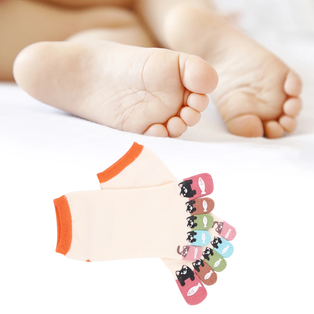 Toes Socks Women Girl Tube Comfortable Separating Toe Socks Breathable Durable Cat Print Design Thin Sock For Family
Toes Socks Women Girl Tube Comfortable Separating Toe Socks Breathable Durable Cat Print Design Thin Sock For Family
