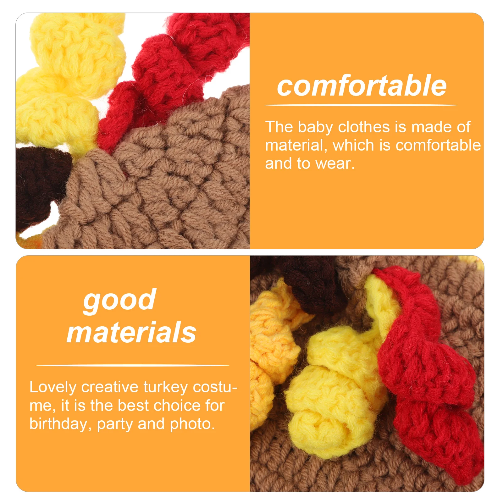 Newborn Baby Turkey Costume Knit Photo Props for Infant Photography Hats Decorative Diaper Set Boy Girl 100 Days
Newborn Baby Turkey Costume Knit Photo Props for Infant Photography Hats Decorative Diaper Set Boy Girl 100 Days