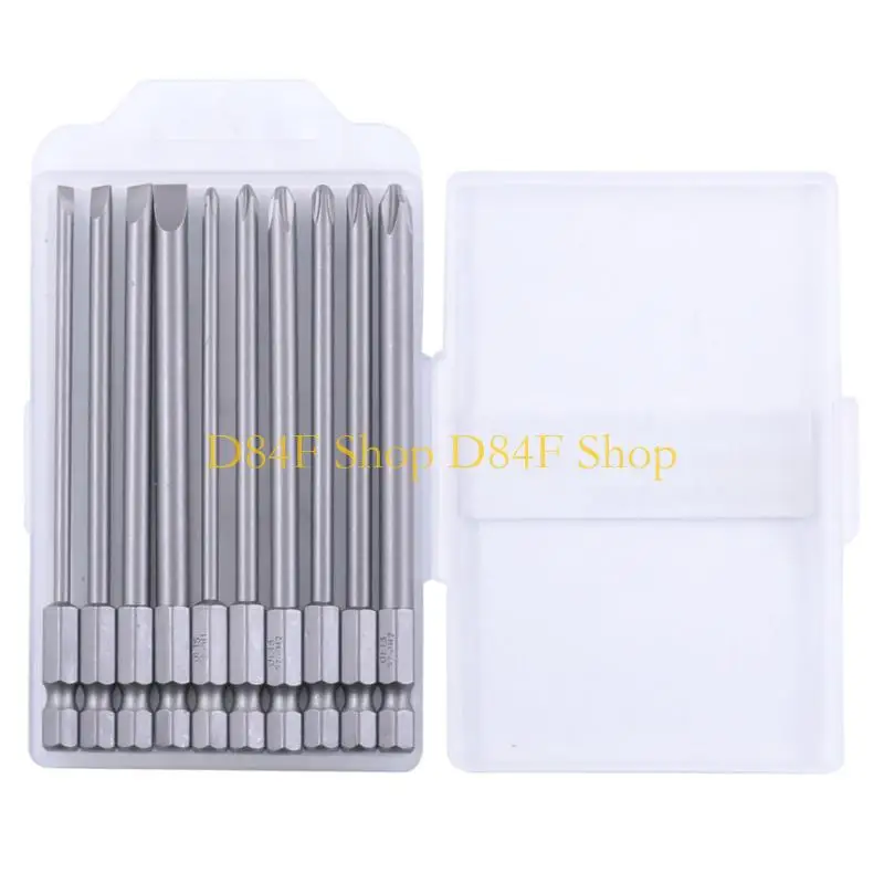 D84F 10pcs Screwdriver Bit Collection 100mm SL3.0 SL6.0 PH1 PH2 For DIY Project
D84F 10pcs Screwdriver Bit Collection 100mm SL3.0 SL6.0 PH1 PH2 For DIY Project