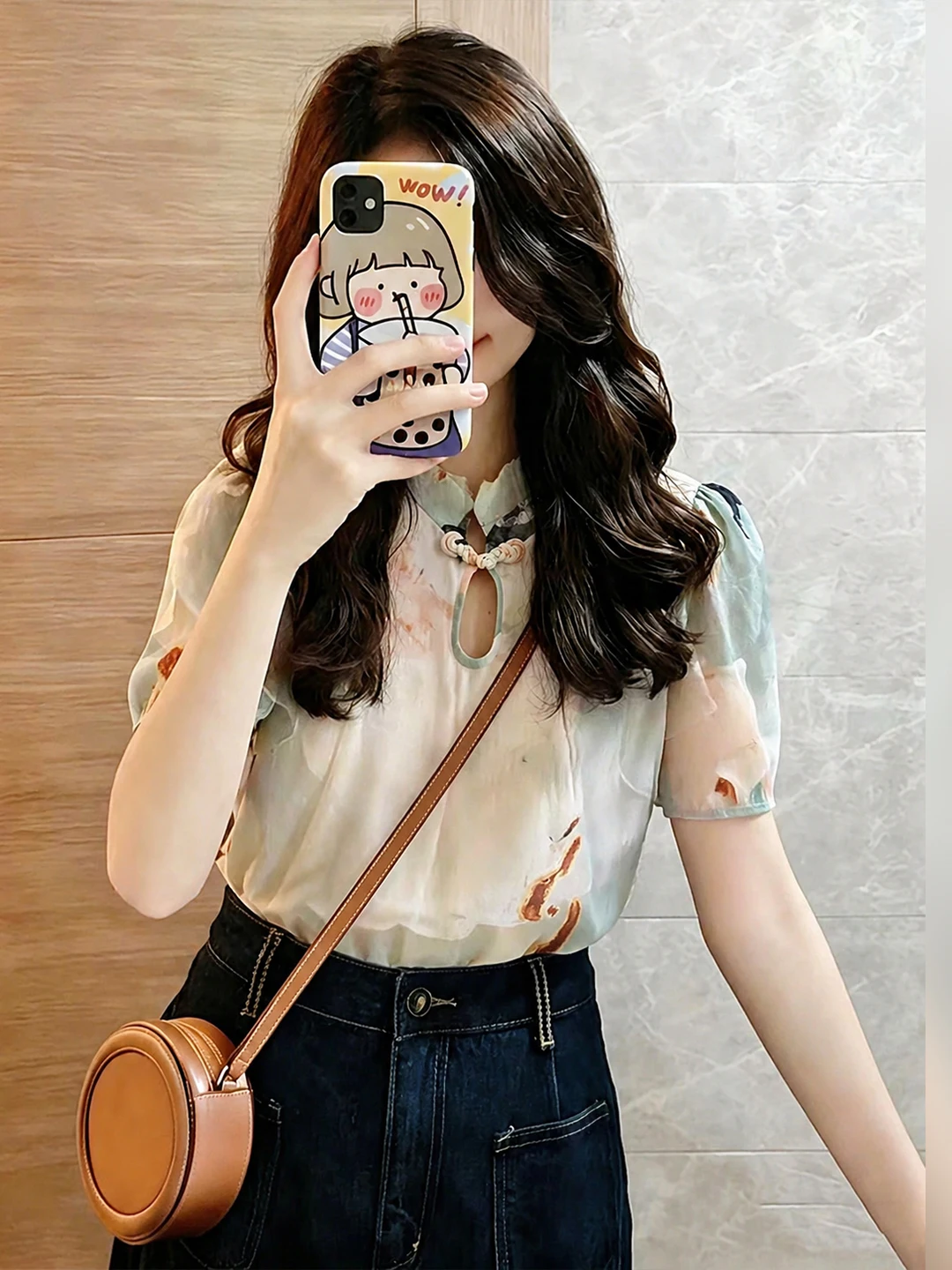Chic Water-Based Ink Print Short Sleeve Shirt Women's Fashionable Special Design Silk Top Korean Style Commute Straight Cut
Chic Water-Based Ink Print Short Sleeve Shirt Women's Fashionable Special Design Silk Top Korean Style Commute Straight Cut