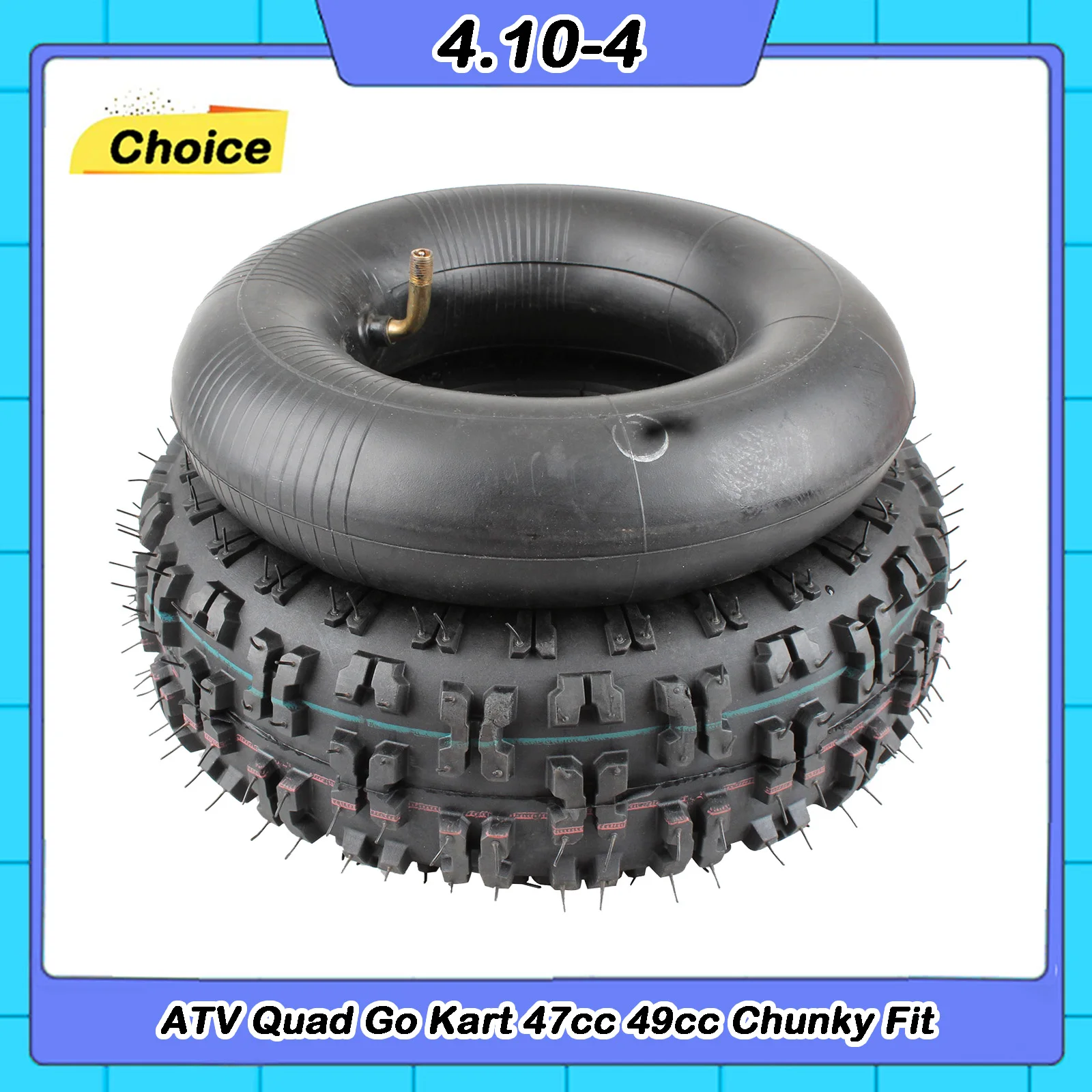 4.10-4 tires for all models of ATV Quad Go Kart 47cc 49cc Chunky Fit 4-inch motorcycle tires
4.10-4 tires for all models of ATV Quad Go Kart 47cc 49cc Chunky Fit 4-inch motorcycle tires