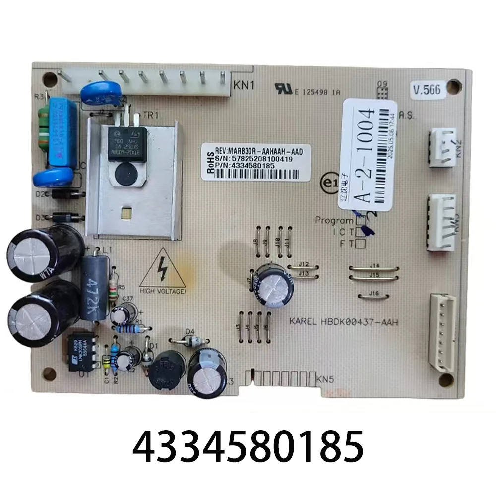 Suitable for Beike refrigerator computer board inverter board 4334580185 motherboard
Suitable for Beike refrigerator computer board inverter board 4334580185 motherboard