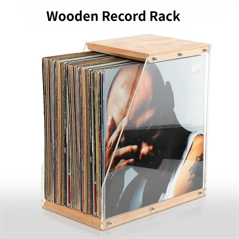 Wooden Record Rack Desktop Ornament Transparent Vinyl Record Display Rack Tape Book Storage Box Solid Wood Organizer
Wooden Record Rack Desktop Ornament Transparent Vinyl Record Display Rack Tape Book Storage Box Solid Wood Organizer