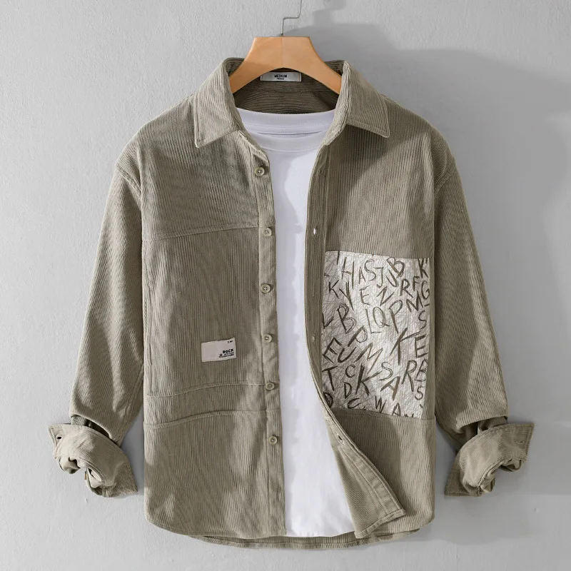 6101 Good Quality Luxury Corduroy Style Thin Jackets Trendy Patchwork Youth Fashion Comfortable Casual Loose Men Lapel Shirts
6101 Good Quality Luxury Corduroy Style Thin Jackets Trendy Patchwork Youth Fashion Comfortable Casual Loose Men Lapel Shirts