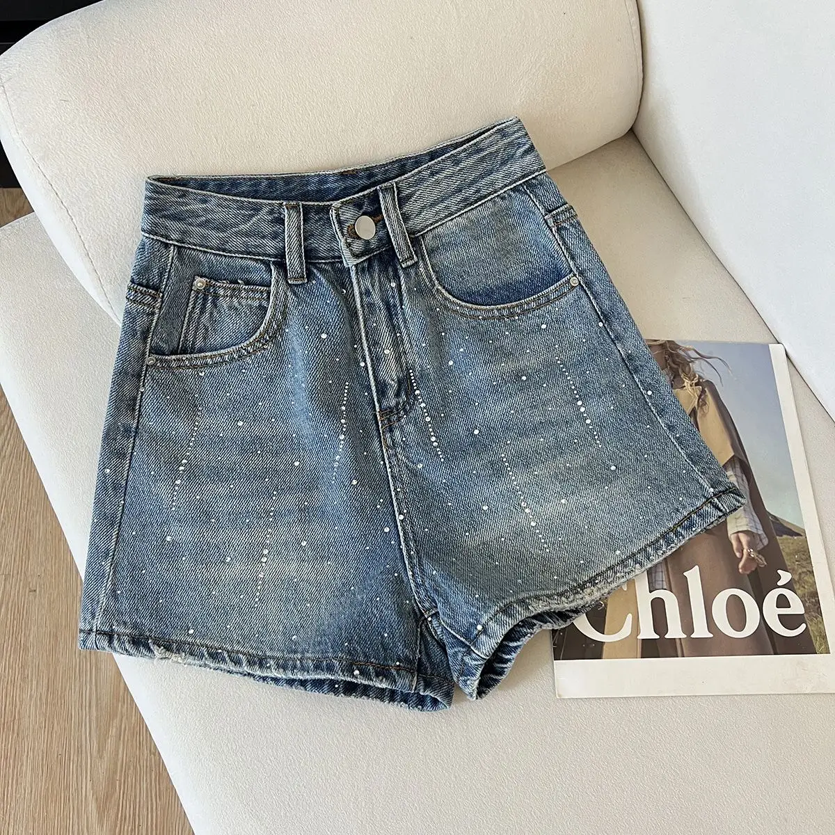 Blue Diamond Denim Shorts Women Summer New High Waist Slimming A-line Hotpants Fashion Versatile Loose Wide Legs Pants
Blue Diamond Denim Shorts Women Summer New High Waist Slimming A-line Hotpants Fashion Versatile Loose Wide Legs Pants
