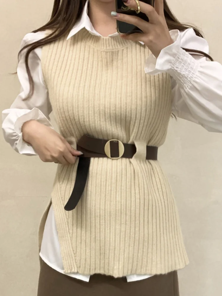 Elegant Pullover Female Sweater Two Piece Suit 2022 Autumn Winter Chic Loose Long Sleeve Knitted Tops Korean Women Clothes H902
Elegant Pullover Female Sweater Two Piece Suit 2022 Autumn Winter Chic Loose Long Sleeve Knitted Tops Korean Women Clothes H902