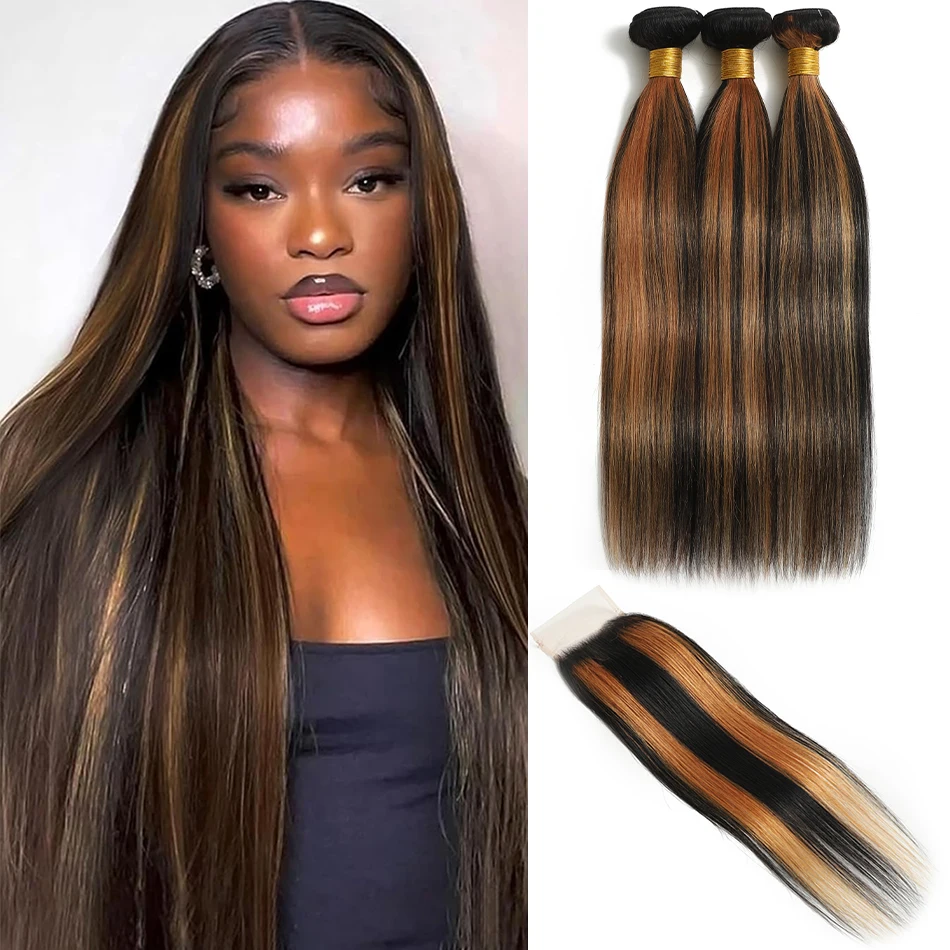 Bone Straight Human Hair Bundles with 4x4 HD Lace Closure Ombre Highlight Brown 3 Bundles with Closure Blonde Colored Human Hair
Bone Straight Human Hair Bundles with 4x4 HD Lace Closure Ombre Highlight Brown 3 Bundles with Closure Blonde Colored Human Hair