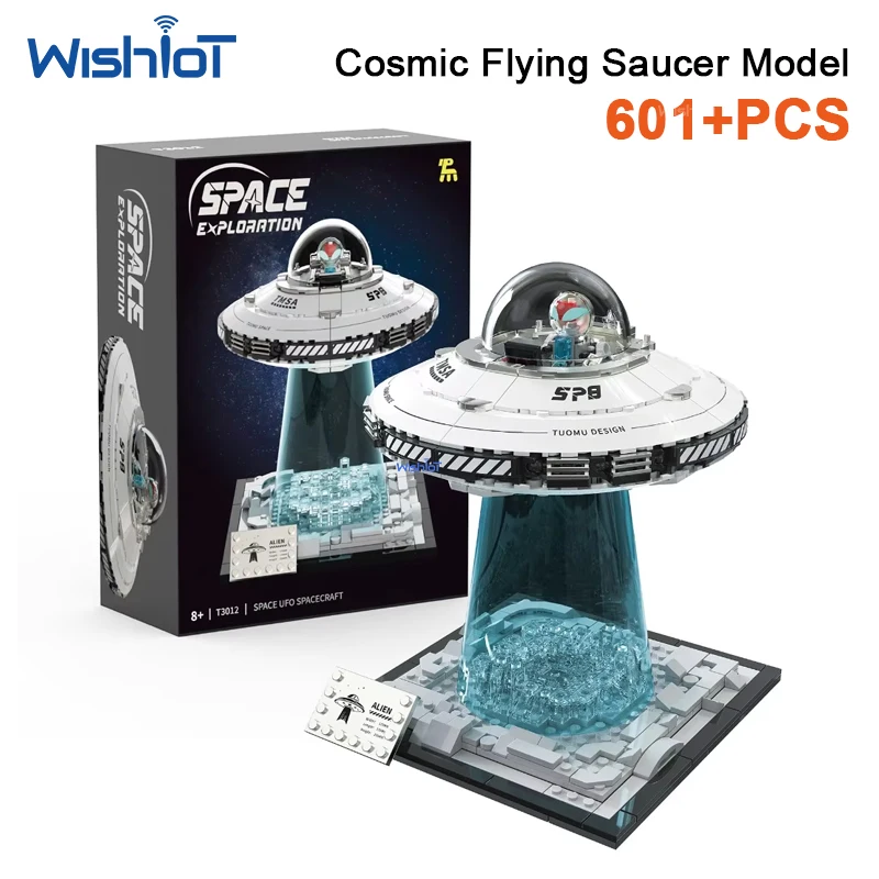 601pcs MOC UFO Spaceship Building Set Sci Fi Model Kit with LED Lights Display Stand Bricks Toy for Kids Adults Birthday Gift
601pcs MOC UFO Spaceship Building Set Sci Fi Model Kit with LED Lights Display Stand Bricks Toy for Kids Adults Birthday Gift