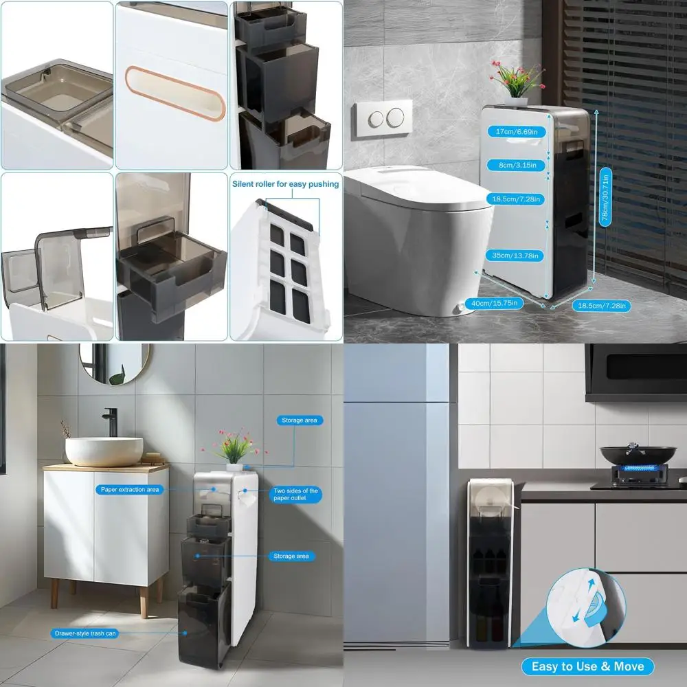 Тонкий шкафчик для хранения вещей с 3 ящиками для домашнего использования: идеально подходит для гостиных, ванных комнат и кухонь
Тонкий шкафчик для хранения вещей с 3 ящиками для домашнего использования: идеально подходит для гостиных, ванных комнат и кухонь