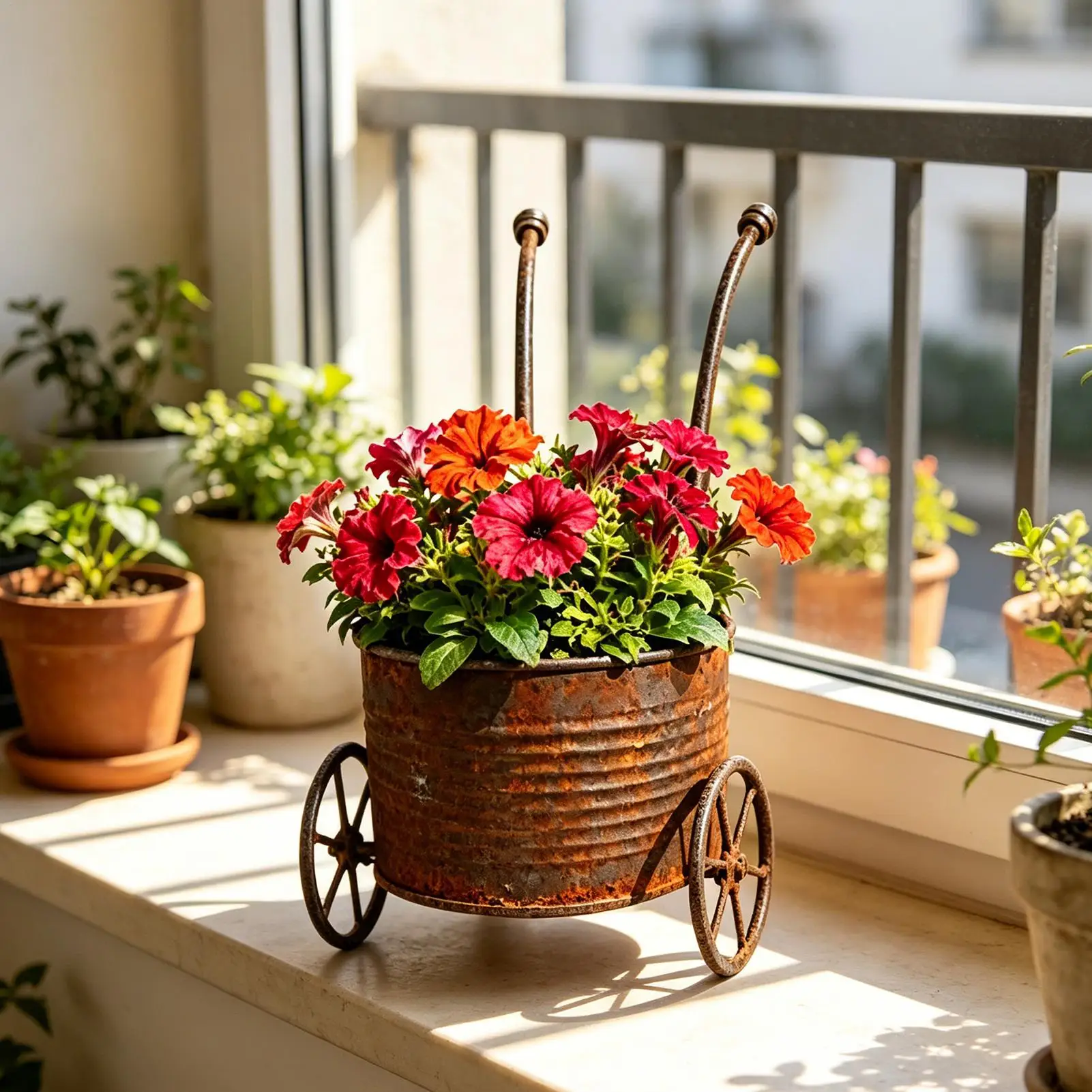 Garden Planters Metal Cart Flower Pot Succulents Pot for Yard Backyard Patio Porch Deck Corner Table Windowsill Balcony
Garden Planters Metal Cart Flower Pot Succulents Pot for Yard Backyard Patio Porch Deck Corner Table Windowsill Balcony
