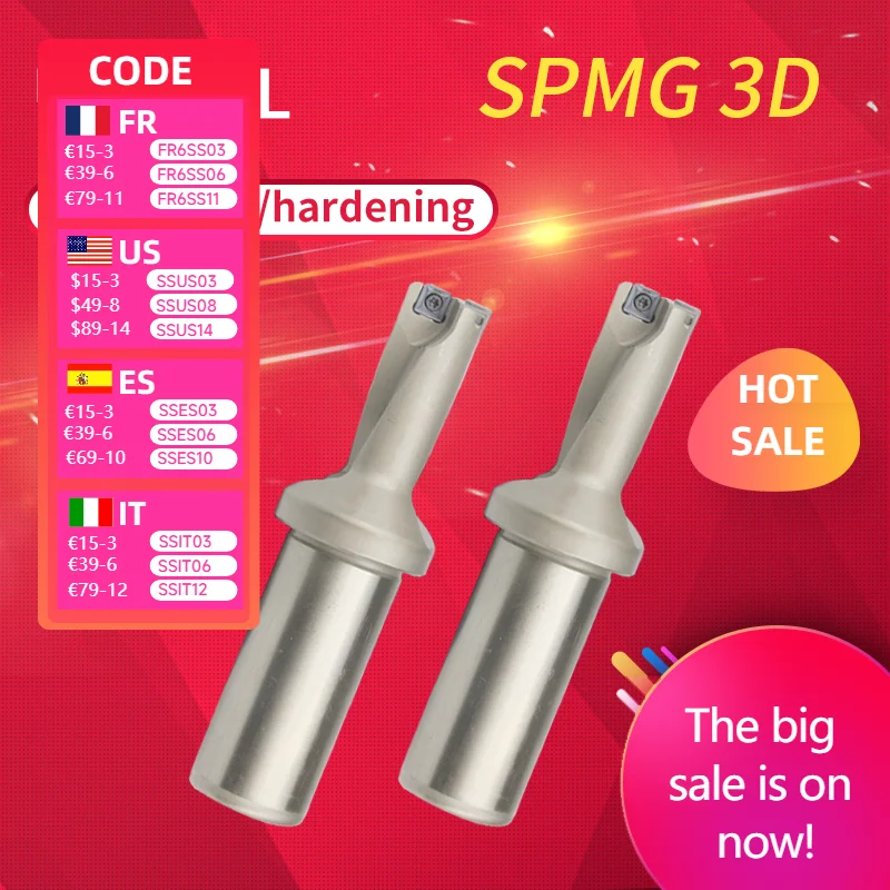 SP series U drill 13mm-44mm 3D depth,fast drill,Indexable bit,drilling,for Each brand SP series blade,Machinery,Lathes,CNC
SP series U drill 13mm-44mm 3D depth,fast drill,Indexable bit,drilling,for Each brand SP series blade,Machinery,Lathes,CNC