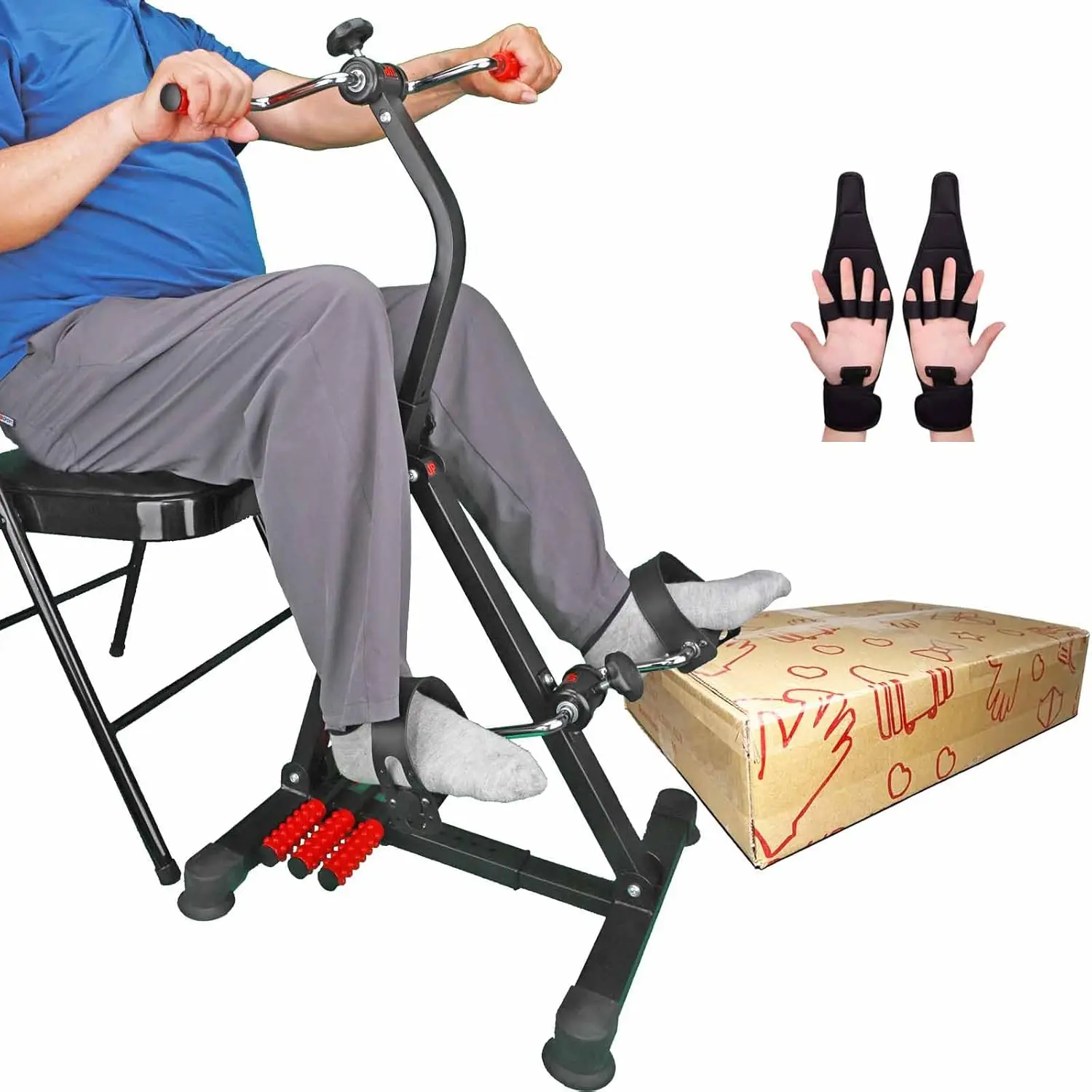 Pedal Exerciser Bike Hand Arm Leg and Knee Peddler Adjustable Fitness Equipment for Seniors, Elderly Home Dual Pedal Exercise Bi
Pedal Exerciser Bike Hand Arm Leg and Knee Peddler Adjustable Fitness Equipment for Seniors, Elderly Home Dual Pedal Exercise Bi