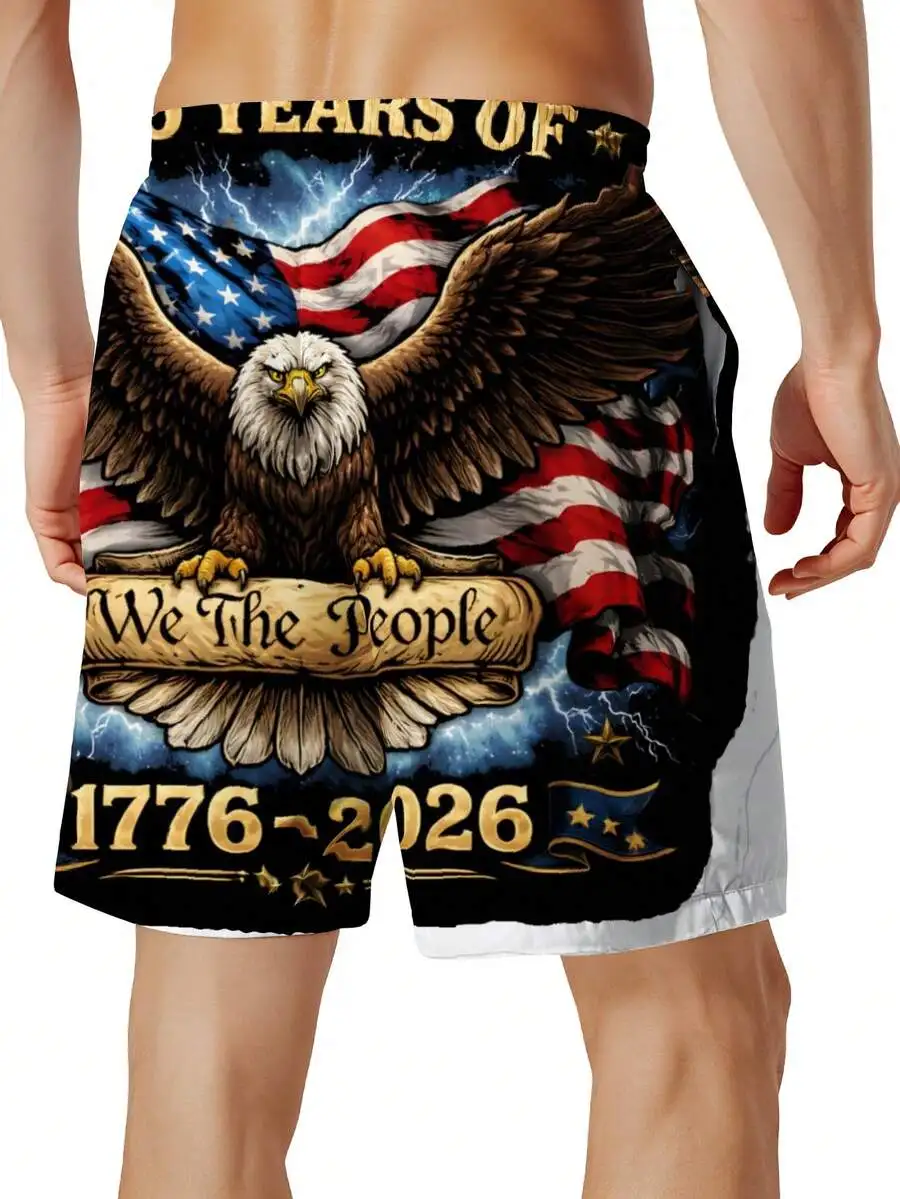 Patriotic Swim Trunks Men Beach Shorts 250 Years Independence 1776-2026 Eagle Flag Print
Patriotic Swim Trunks Men Beach Shorts 250 Years Independence 1776-2026 Eagle Flag Print