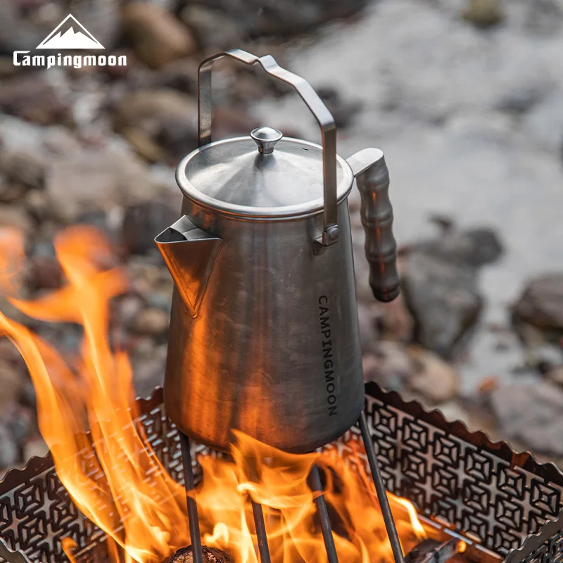 Stainless Steel Outdoor Hand Pour Coffee Pot Campingmoon SW-6 Camping Picnic Tea Kettle 1.5L
Stainless Steel Outdoor Hand Pour Coffee Pot Campingmoon SW-6 Camping Picnic Tea Kettle 1.5L