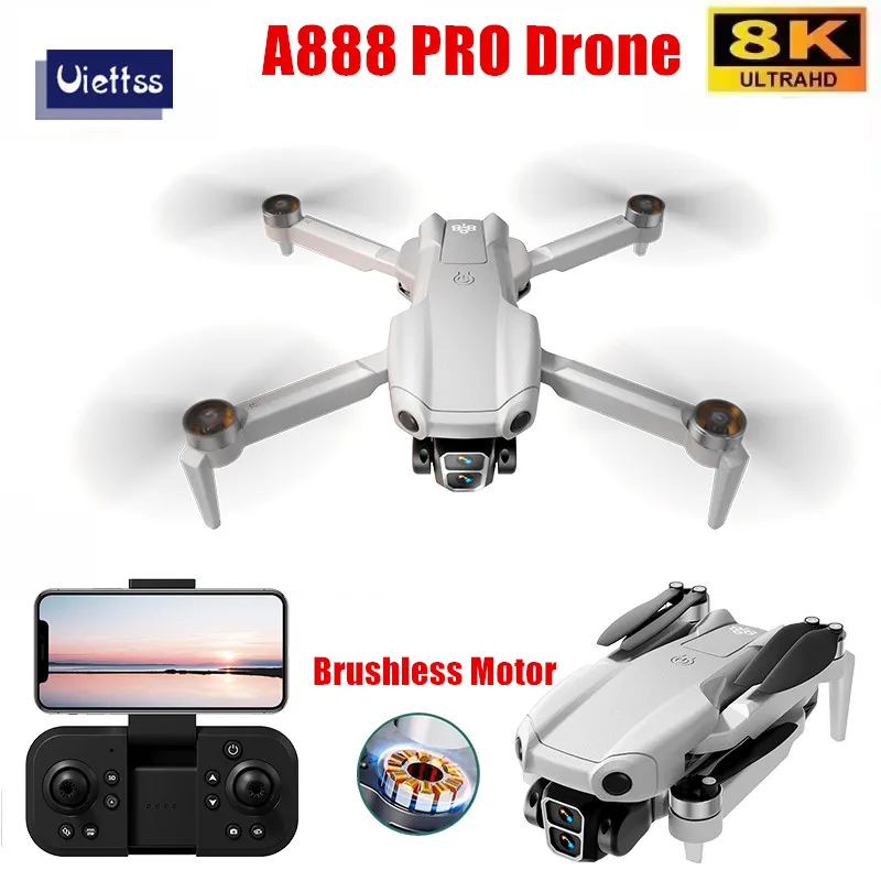 New A888 PRO Drone 8K With Dual Camera 5G WIFI Smart Obstacle Avoidance FPV Brushless Motor RC Quadcopter Mini Drone
New A888 PRO Drone 8K With Dual Camera 5G WIFI Smart Obstacle Avoidance FPV Brushless Motor RC Quadcopter Mini Drone