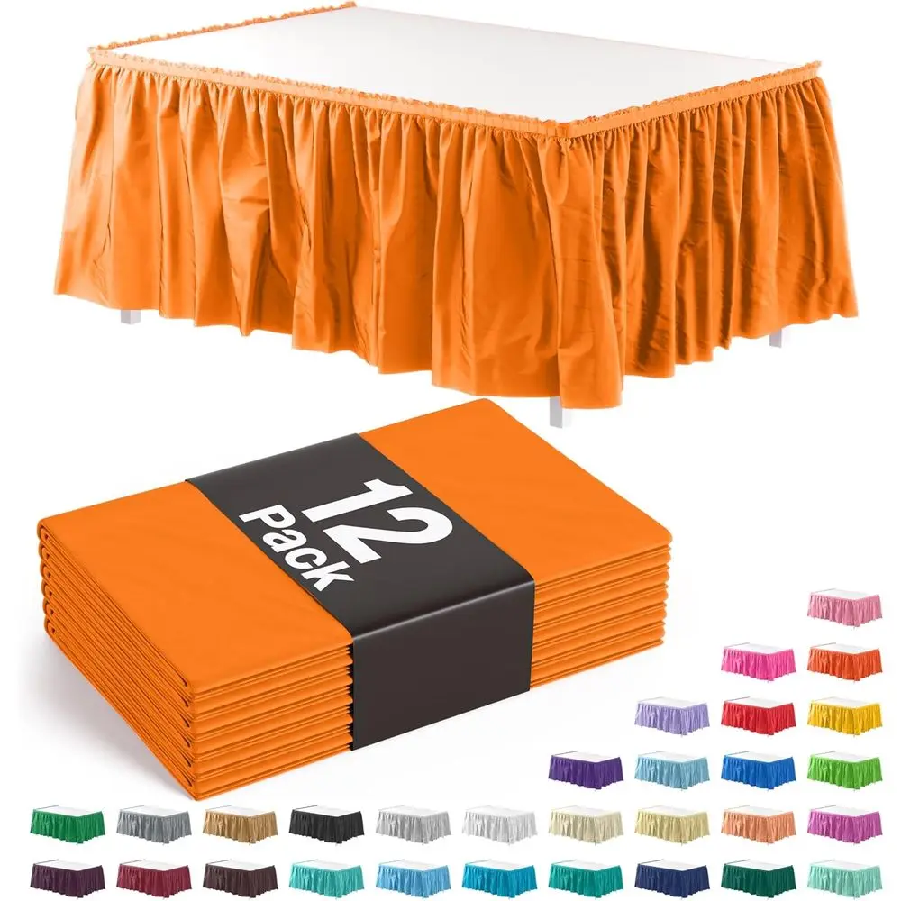 Rule Table Skirt Orange 12 Pack 14 t Long Table Skirts or RecTables 6t Plus or Round Tables Skirts with Adhesive Strip or Gender
Rule Table Skirt Orange 12 Pack 14 t Long Table Skirts or RecTables 6t Plus or Round Tables Skirts with Adhesive Strip or Gender
